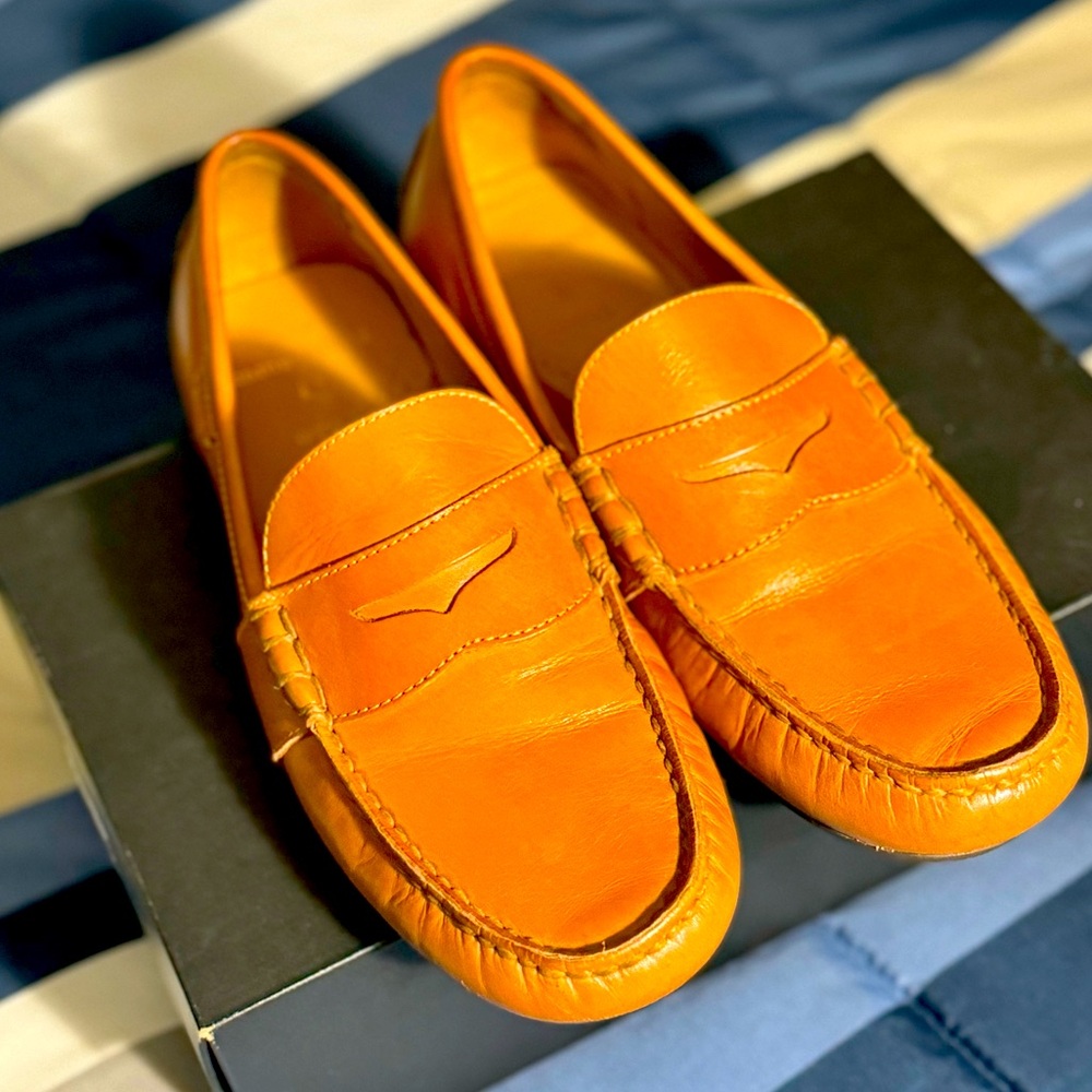 Men’s Ralph Lauren/Polo cognac loafer. Size 8.5